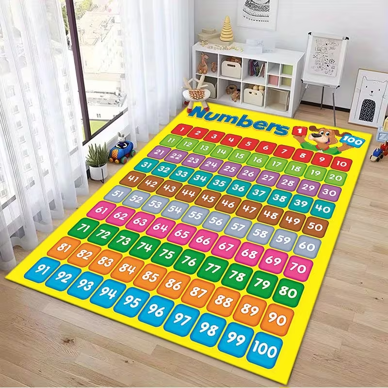 Kids Education Room - Educational Numbers 1-100 Kids Play Rug,