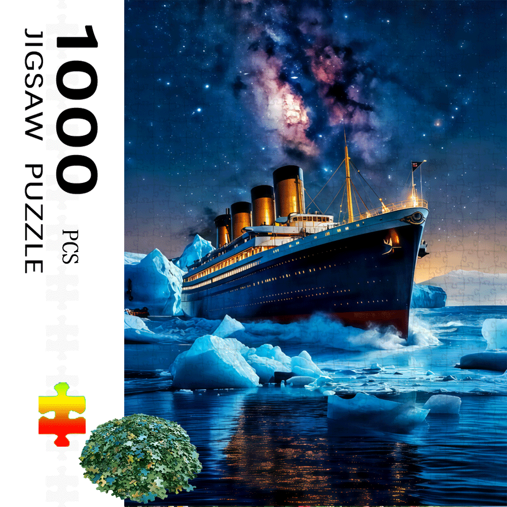 Brain Teaser Cube - 1000pcs Large Titanic Ship & Iceberg