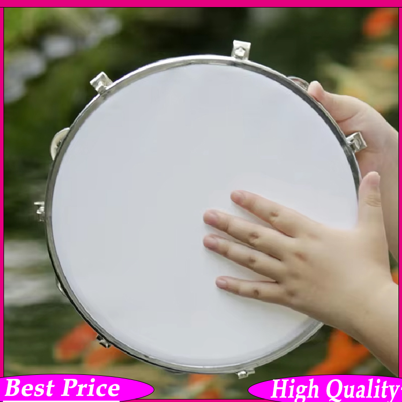 Kids Education Bell - 10 Inch Wooden Tambourine Percussion Drum