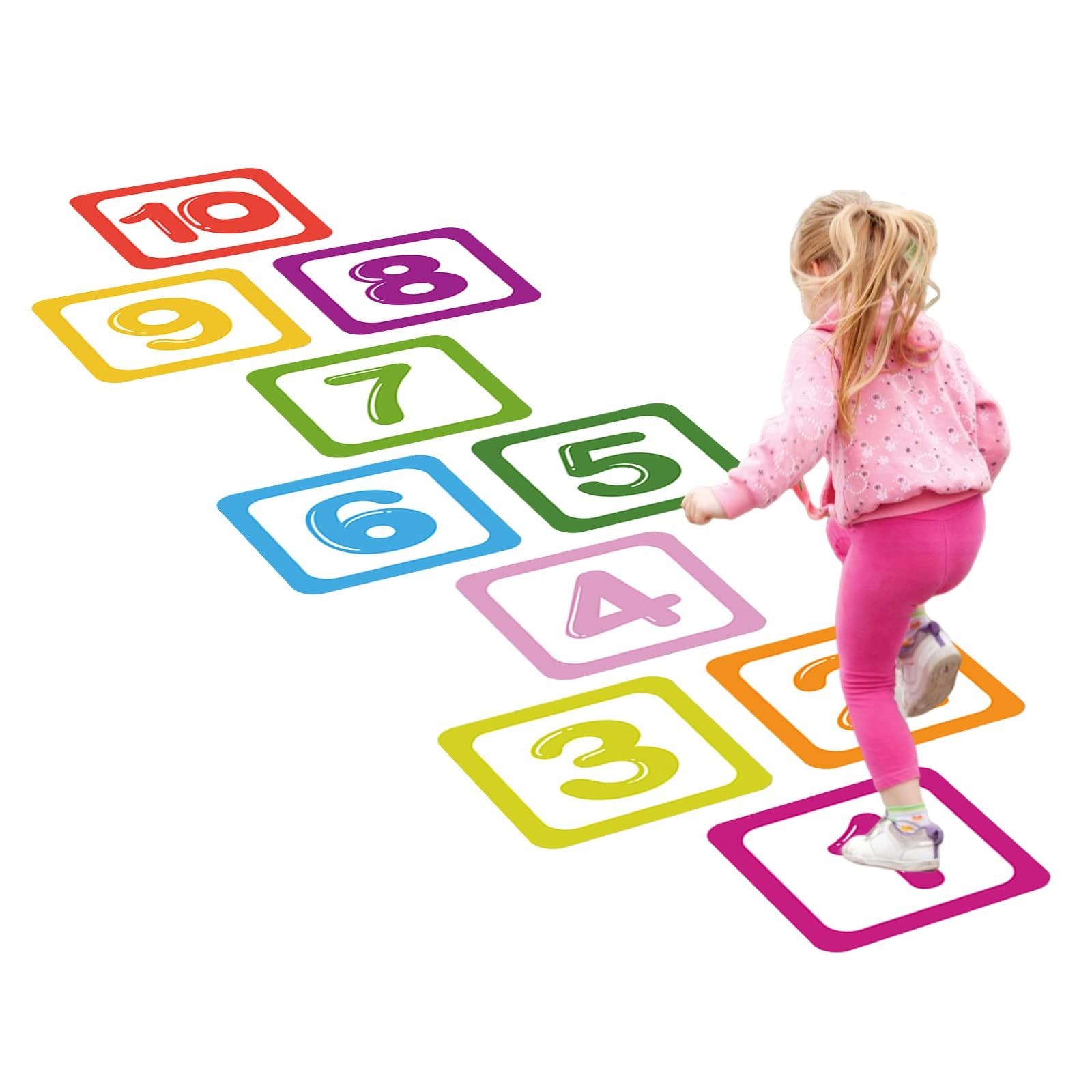 Kids Education Number - Hopscotch Floor Stickers 1-10 Numbers -