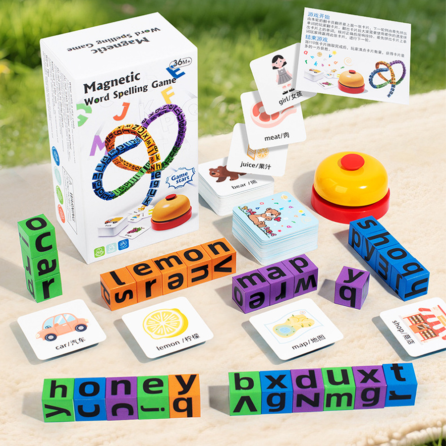 Kids Education Bell - Kids Magnetic Word Spelling Game Alphabet