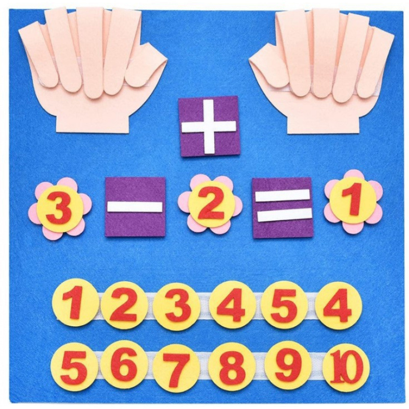 Kids Education Number - Felt Finger Math Numbers Montessori Educational