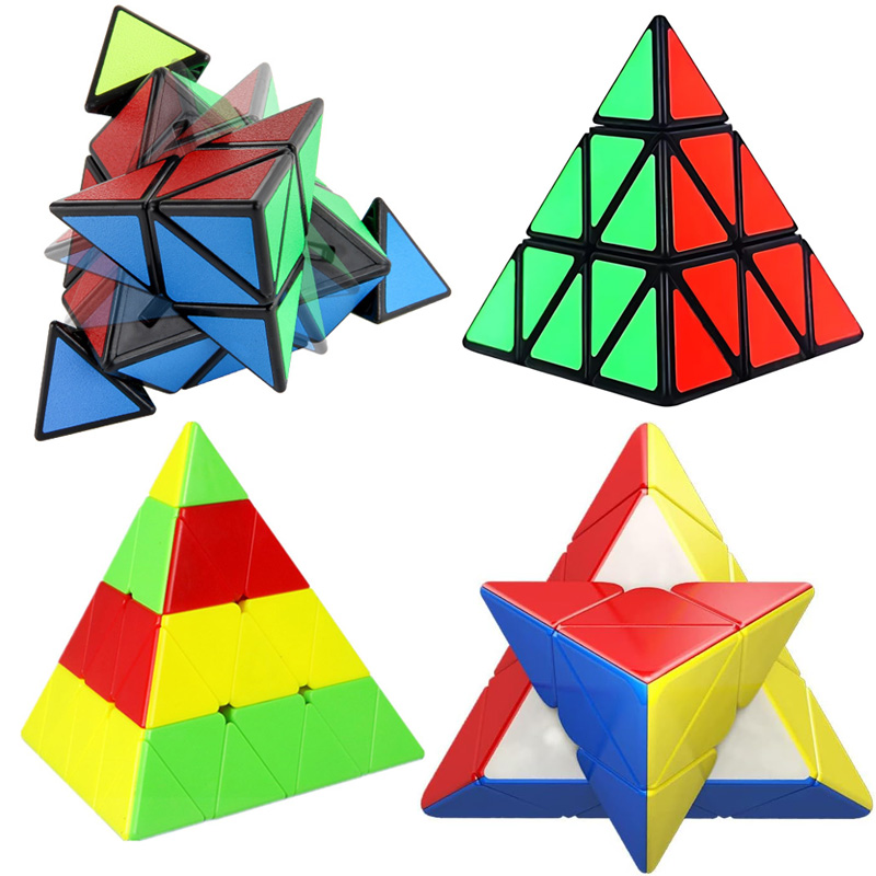 Brain Teaser Cube - Variety Pyramid Speed Cube 3x3 4x4