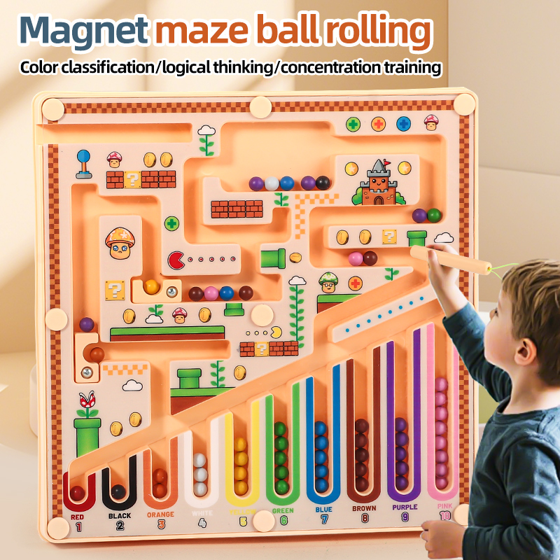 Brain Teaser Cube - A Magnetic Maze Advanced Puzzle Toy