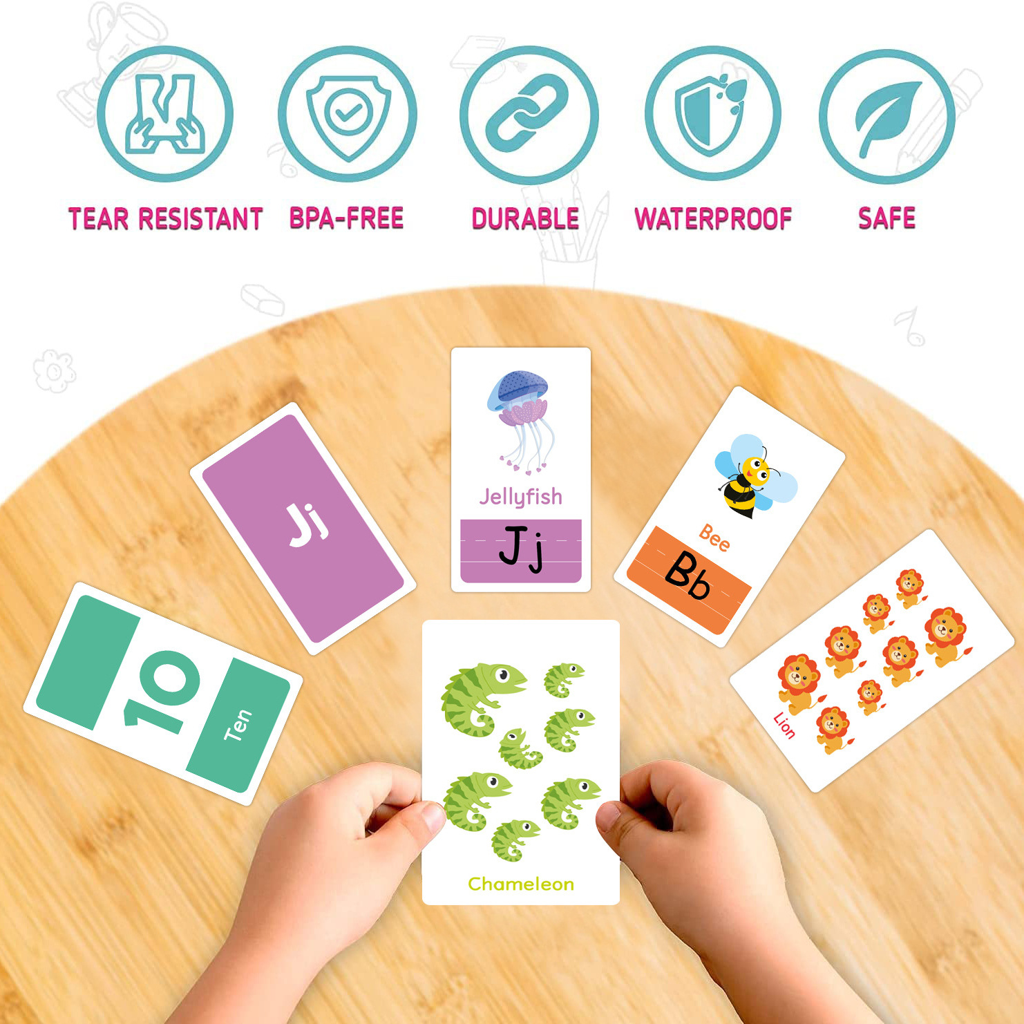 58 Pcs ABC Alphabet Flashcards - Kids Education Card reseña y precio