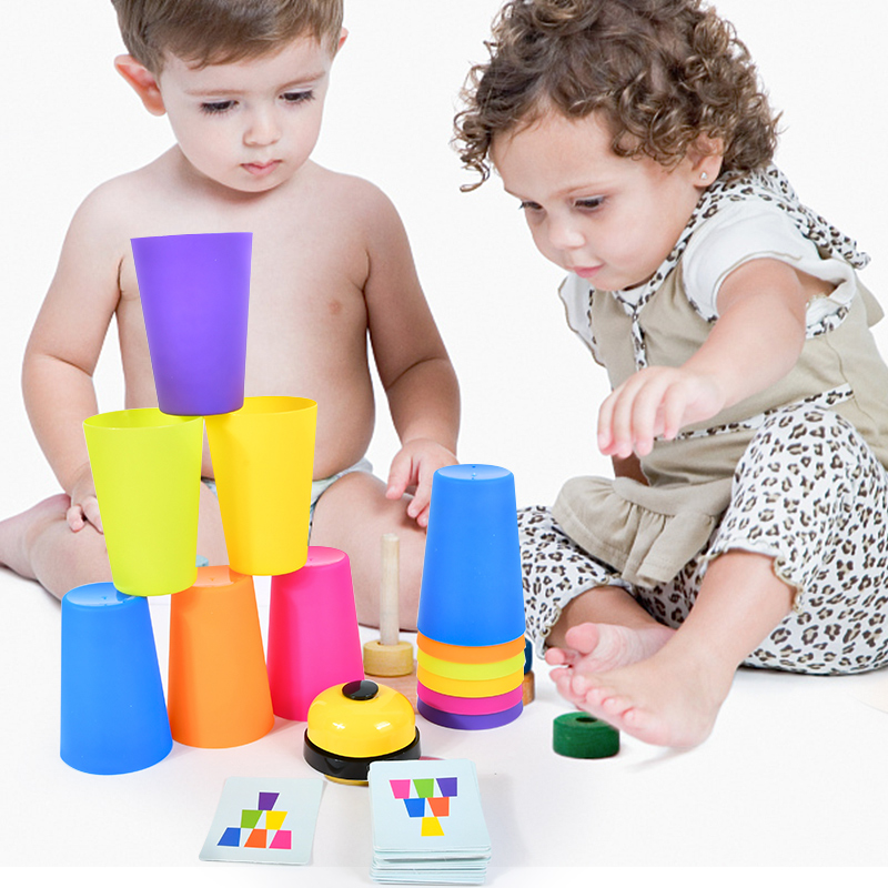 Montessori Toys Stack Cup Game - Kids Education Card reseña y precio