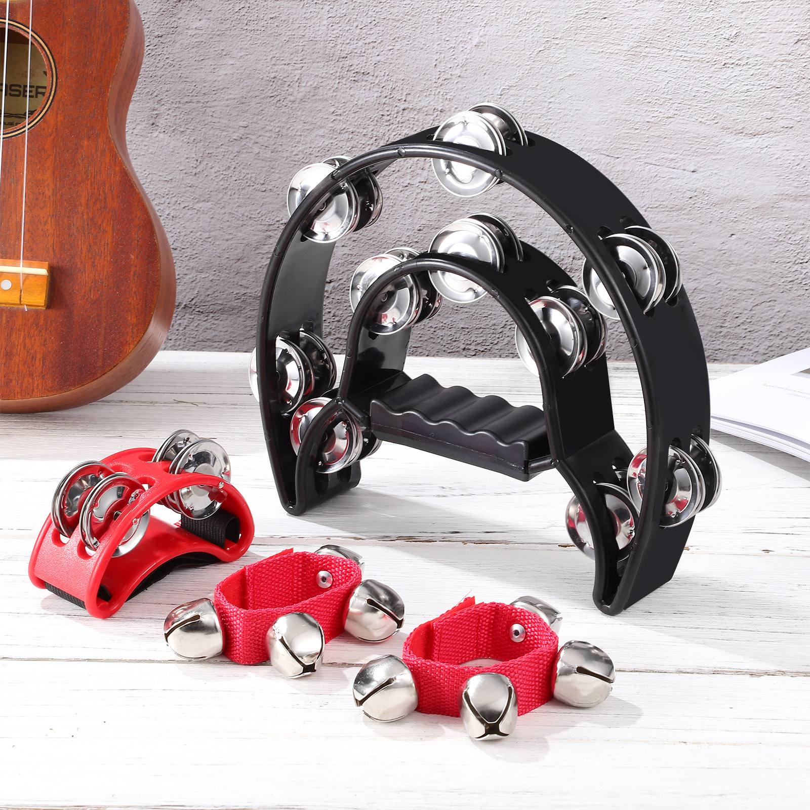 4Pcs Hand Foot Wrist Tambourin - Kids Education Bell reseña y precio