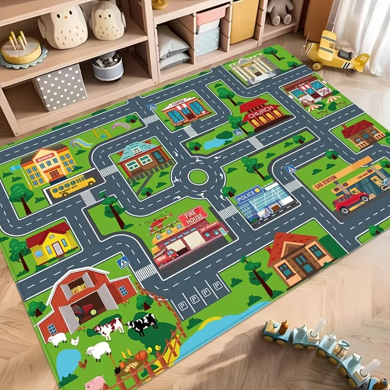Kids Cartoon City Traffic Road - Kids Education Room reseña y precio
