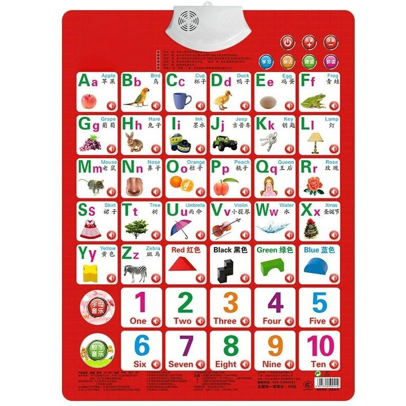 Learn Numbers Alphabet Card Bo - Kids Education Charts reseña y precio
