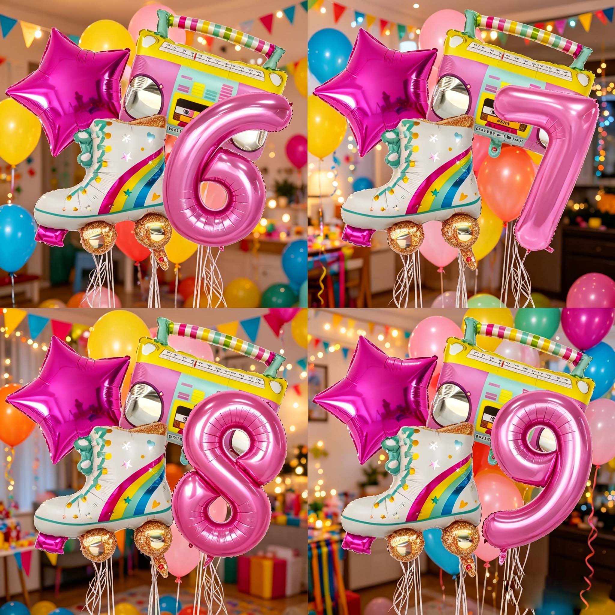 4pcs 32inch Number Balloon Rad - Kids Education Number reseña y precio