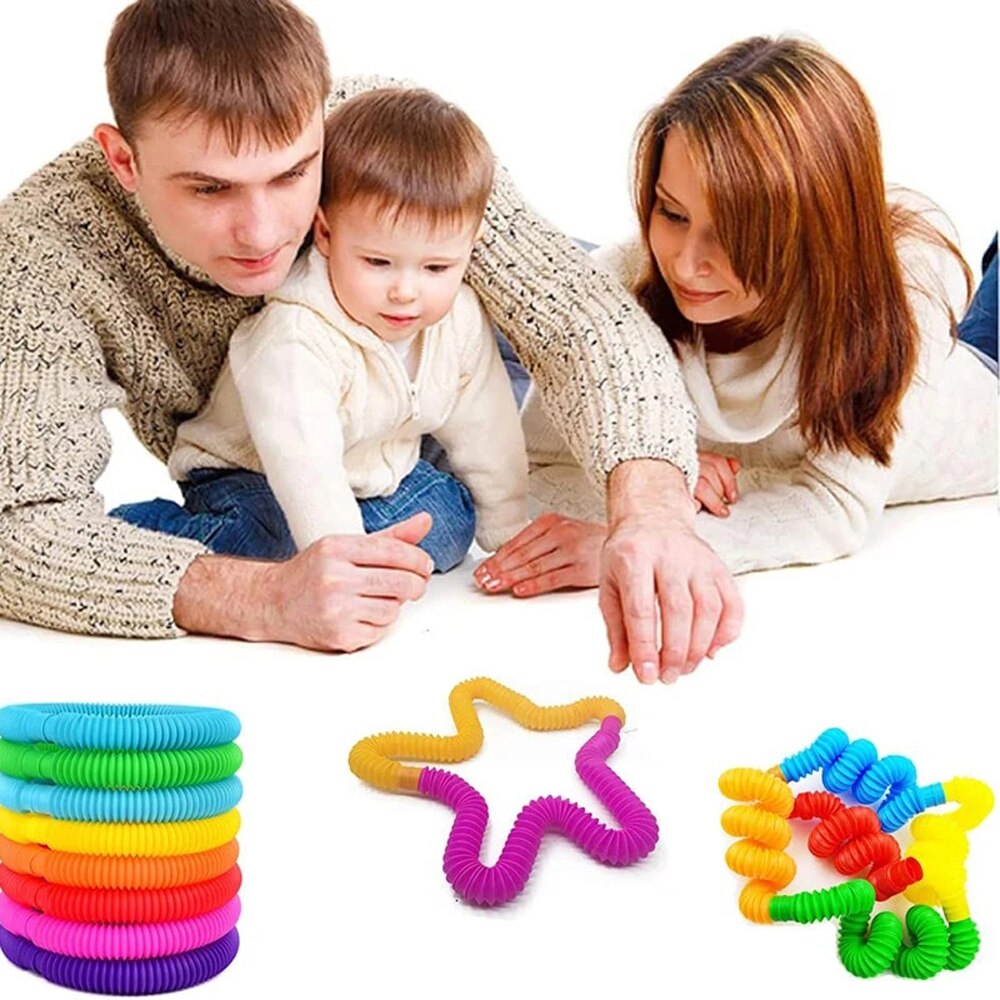 8PCS Colorful Telescopic Tube  - Kids Education App reseña y precio