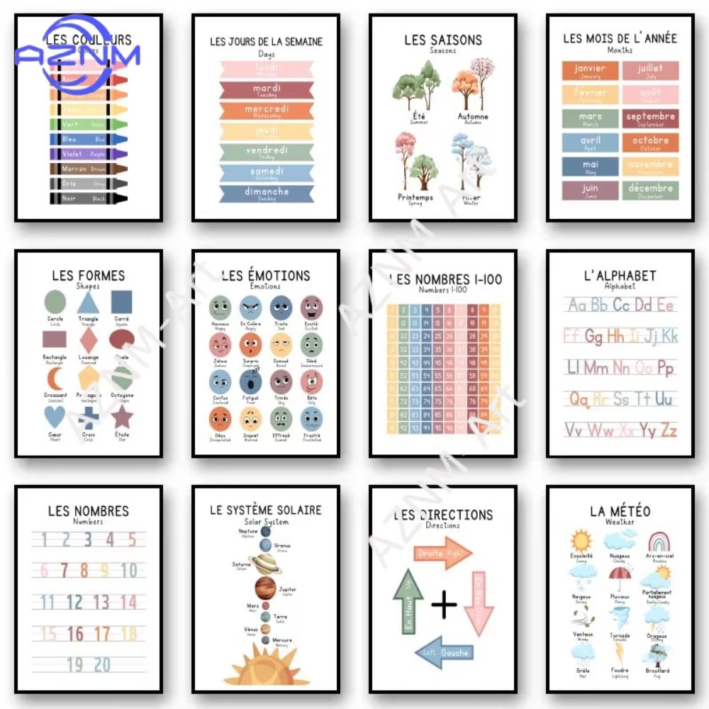1Pc Bilingual French Education - Kids Education Room reseña y precio