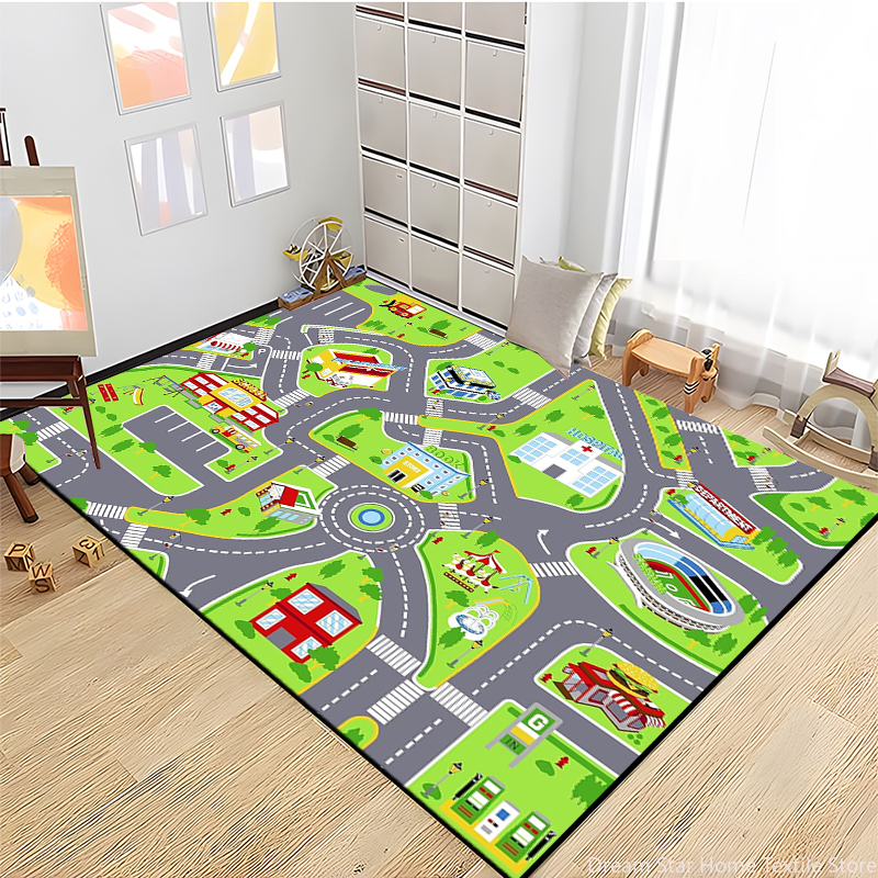 Kids Road Traffic Carpet Carto - Kids Education Rug reseña y precio