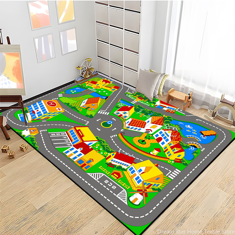 Kids Road Traffic Carpet Carto - Kids Education Rug reseña y precio
