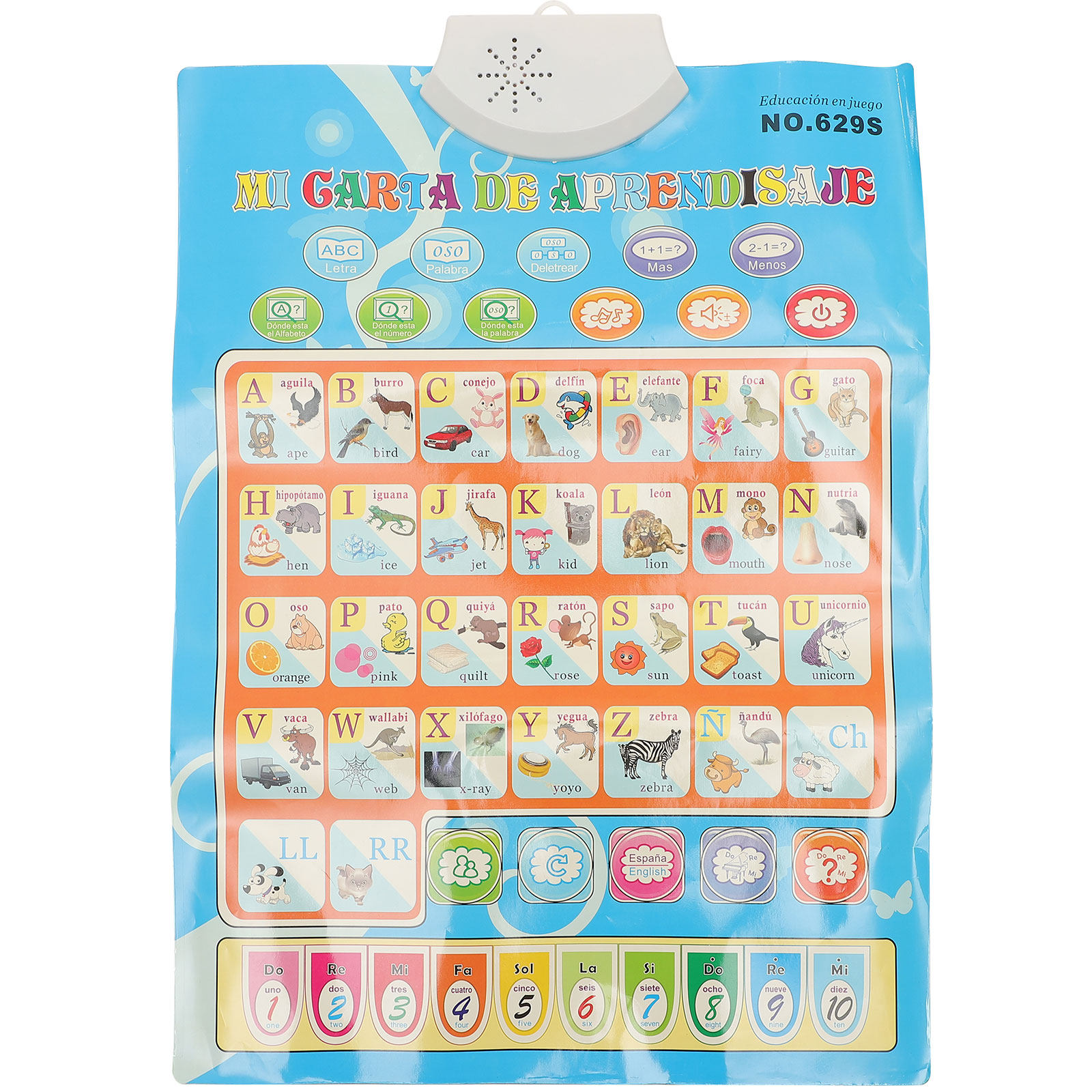 Spanish and English Talking Po - Kids Education Charts reseña y precio