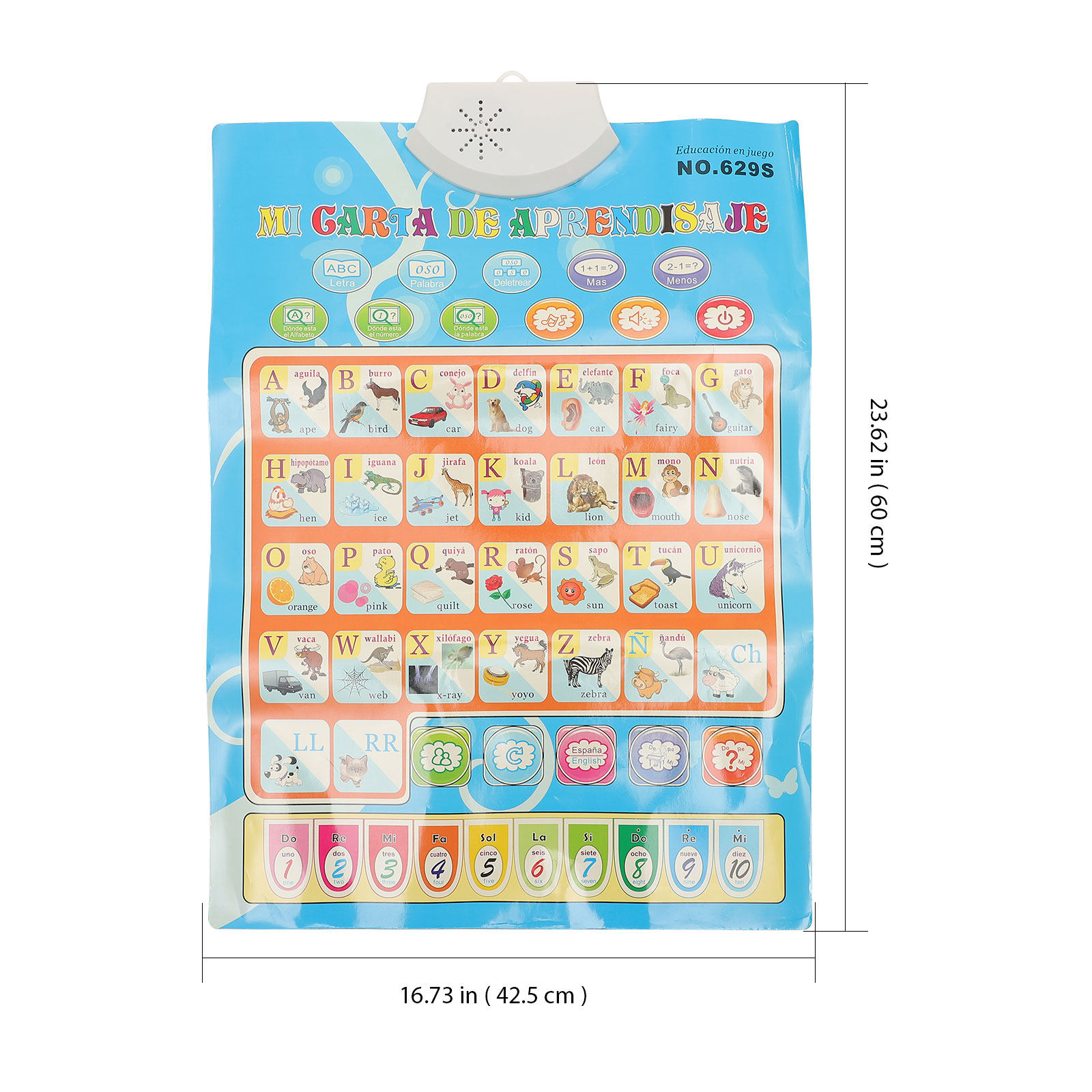 Spanish and English Talking Po - Kids Education Charts reseña y precio