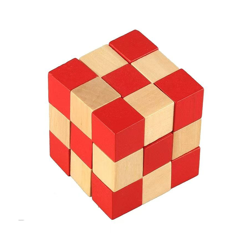 Wooden Snake Cube Puzzle IQ Lo - Brain Teaser Cube reseña y precio