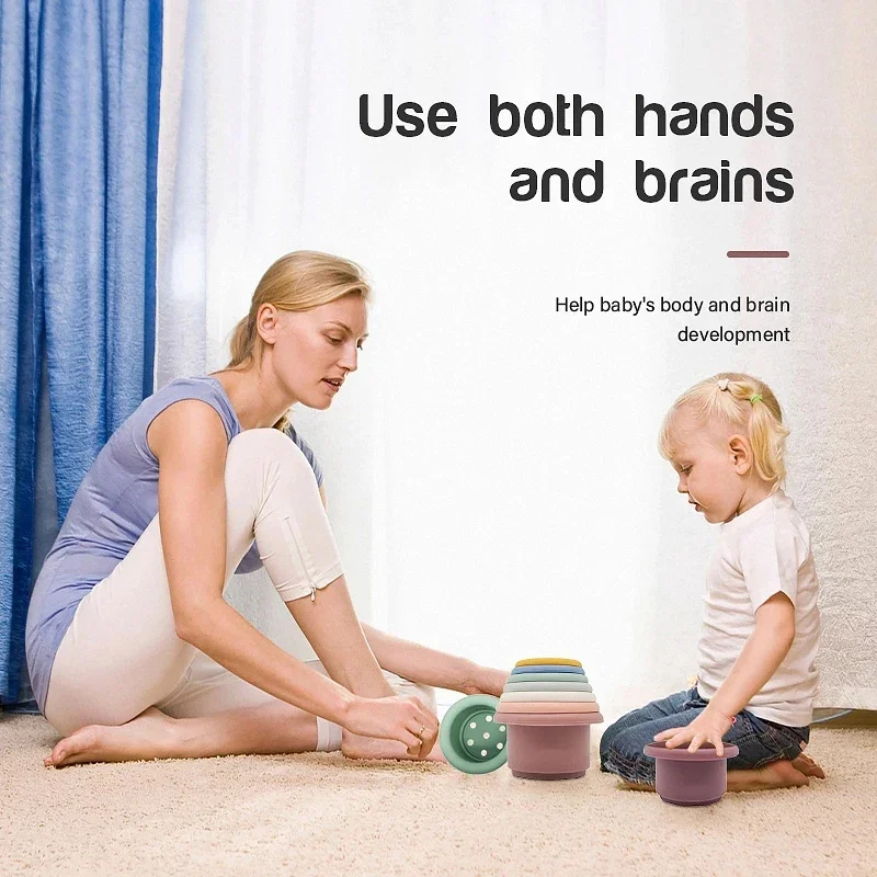 Baby Toys Stacking Cup Cartoon - Kids Education Number reseña y precio