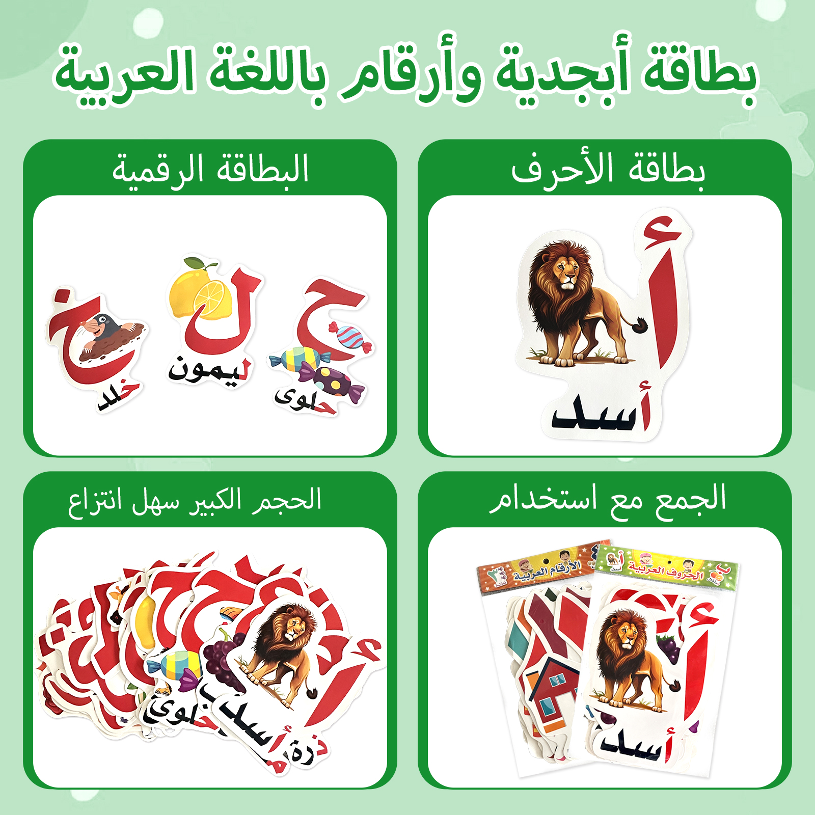 Arabic Alphabet And Number Fla - Kids Education Card reseña y precio
