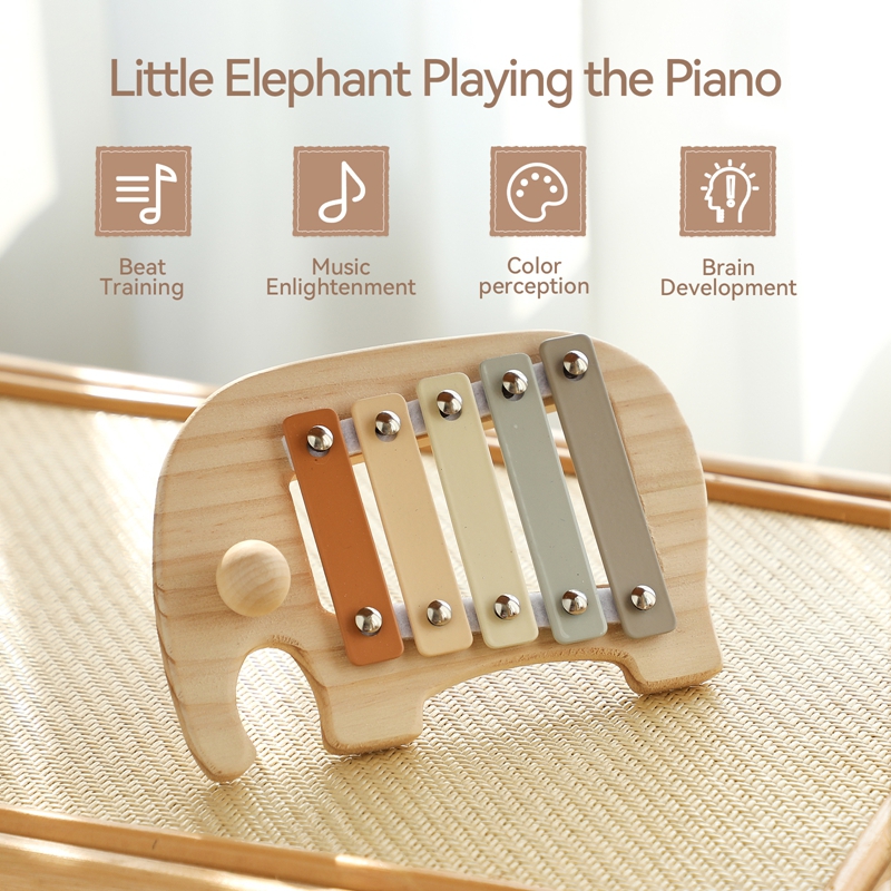 Montessori Wooden 5 Tones Mult - Kids Education Bell reseña y precio