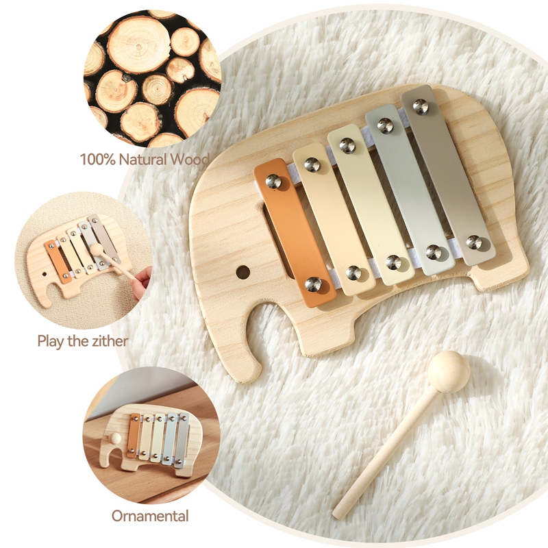 Montessori Wooden 5 Tones Mult - Kids Education Bell reseña y precio