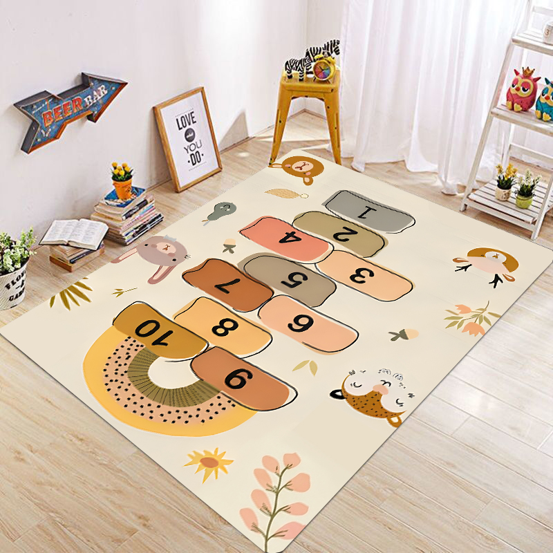 Cute Cartoon Animal Hopscotch  - Kids Education Rug reseña y precio