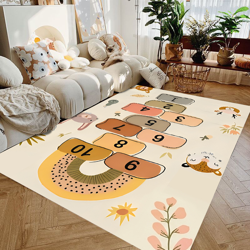 Cute Cartoon Animal Hopscotch  - Kids Education Rug reseña y precio