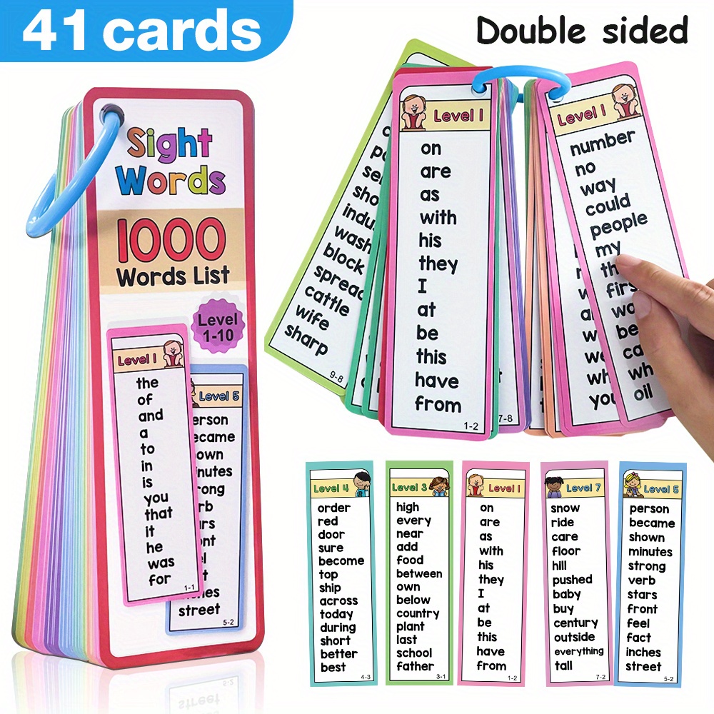 1000 Sight Words Flash Cards f - Kids Education Card reseña y precio