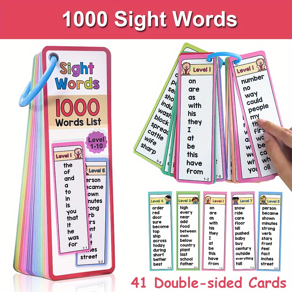 1000 Sight Words Flash Cards f - Kids Education Card reseña y precio
