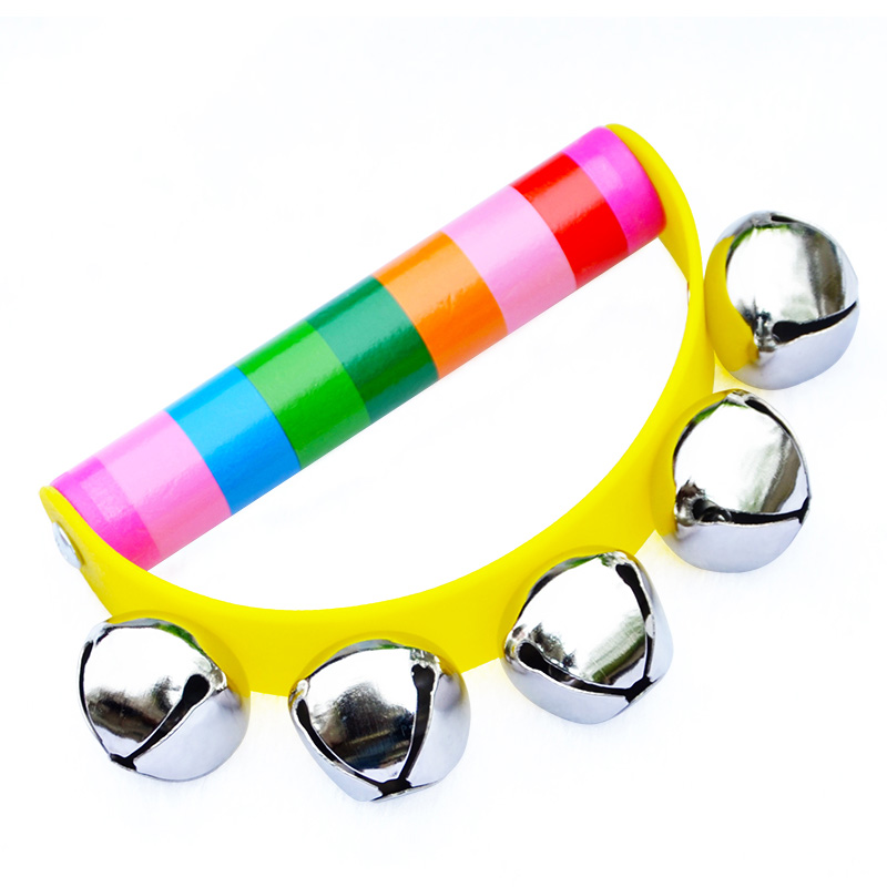 2PCS Rainbow Rattles Wooden Ha - Kids Education Bell reseña y precio
