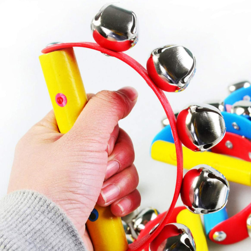 2PCS Rainbow Rattles Wooden Ha - Kids Education Bell reseña y precio