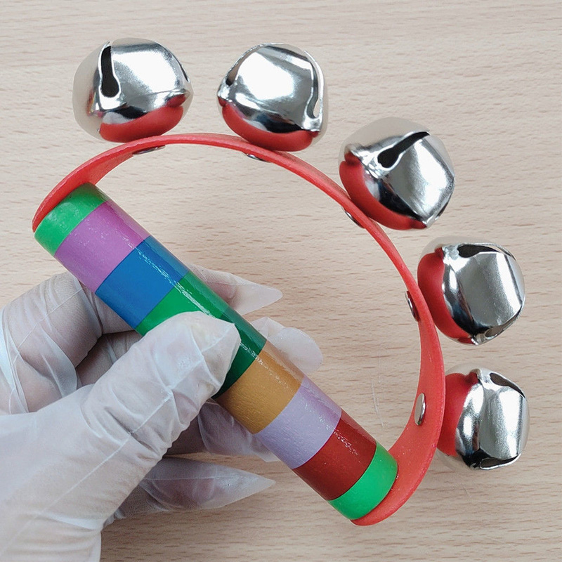 2PCS Rainbow Rattles Wooden Ha - Kids Education Bell reseña y precio