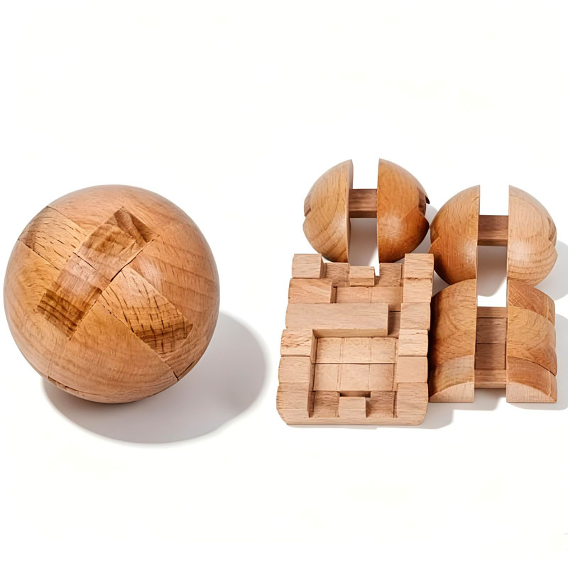 Classic Wooden Puzzle Ball Mag - Brain Teaser Cube reseña y precio