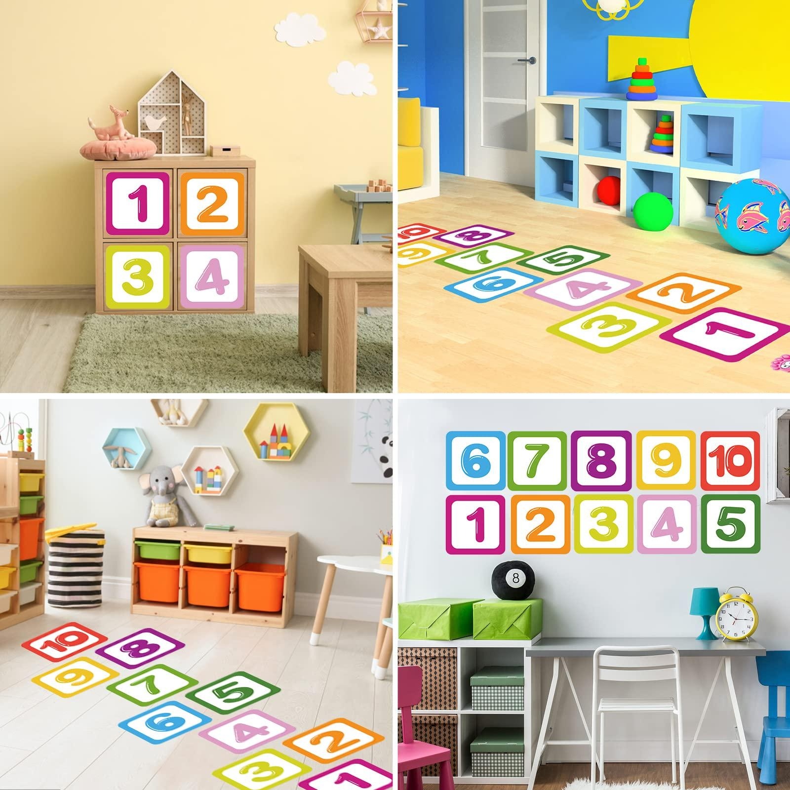 Hopscotch Floor Stickers 1-10  - Kids Education Number reseña y precio