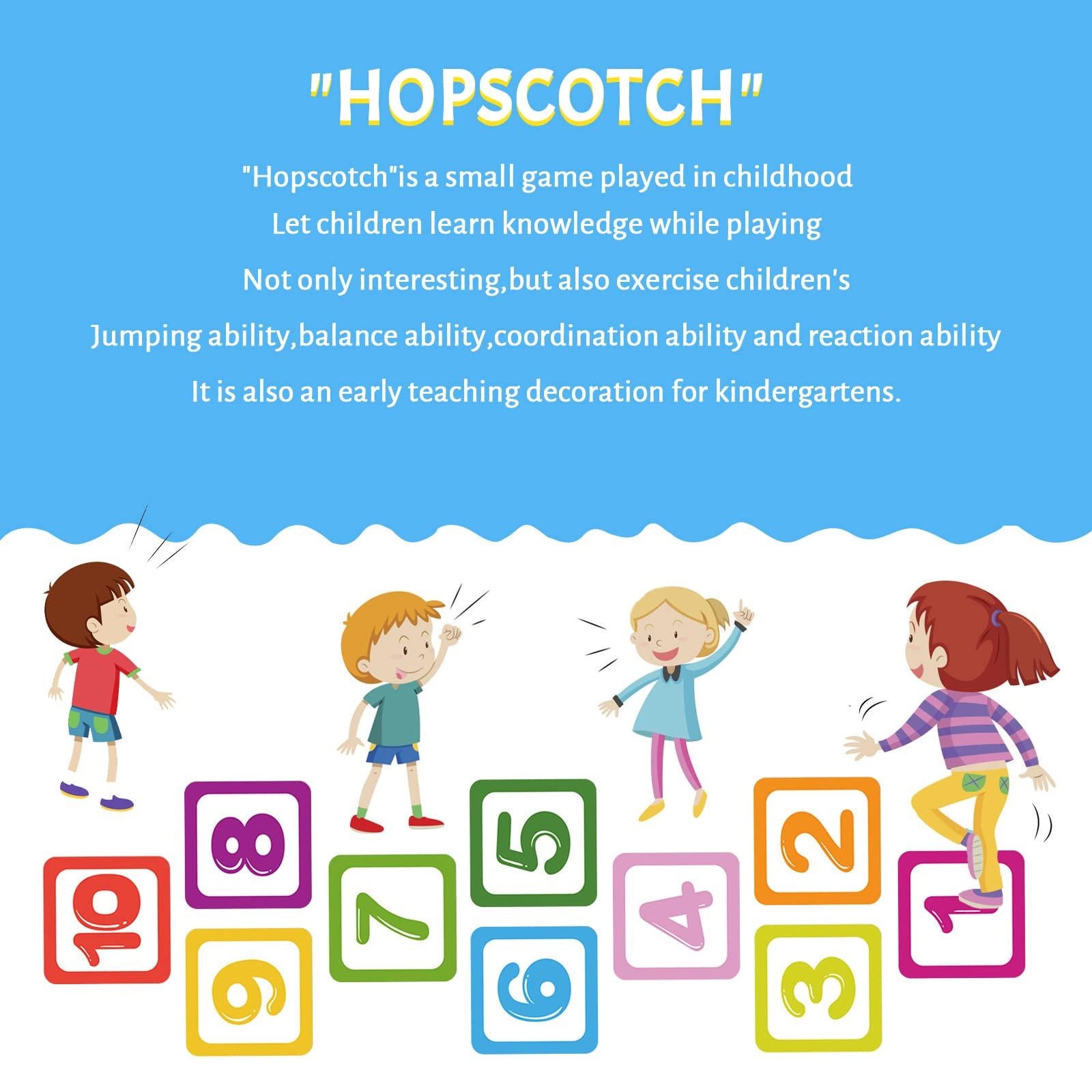Hopscotch Floor Stickers 1-10  - Kids Education Number reseña y precio