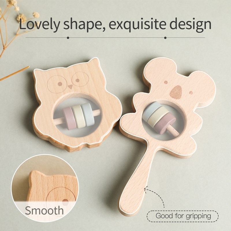 Wooden Rattles for Kids Animal - Kids Education Bell reseña y precio