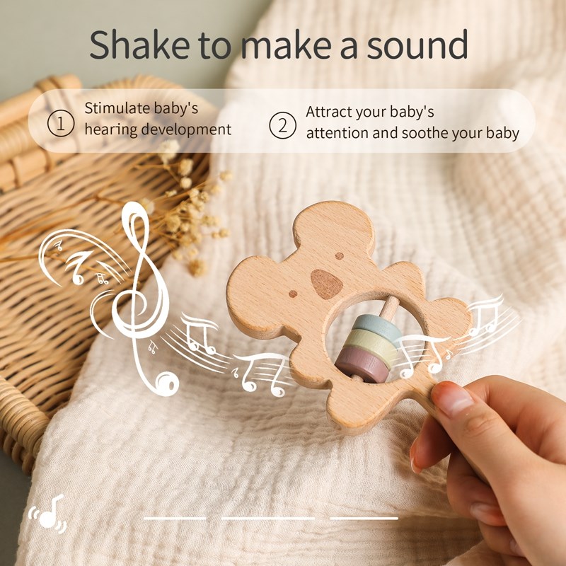 Wooden Rattles for Kids Animal - Kids Education Bell reseña y precio