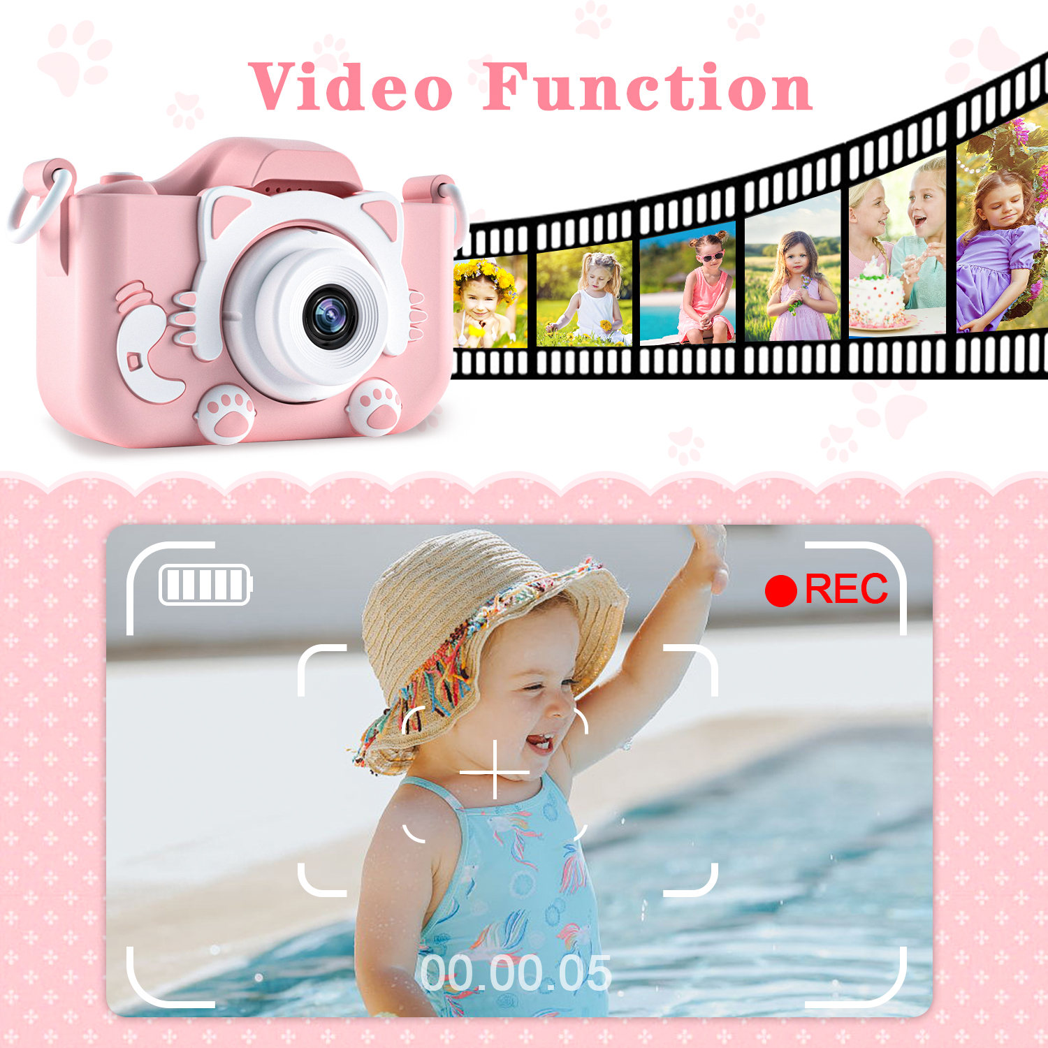 Kids Camera for Girls 1080P HD - Kids Education Card reseña y precio