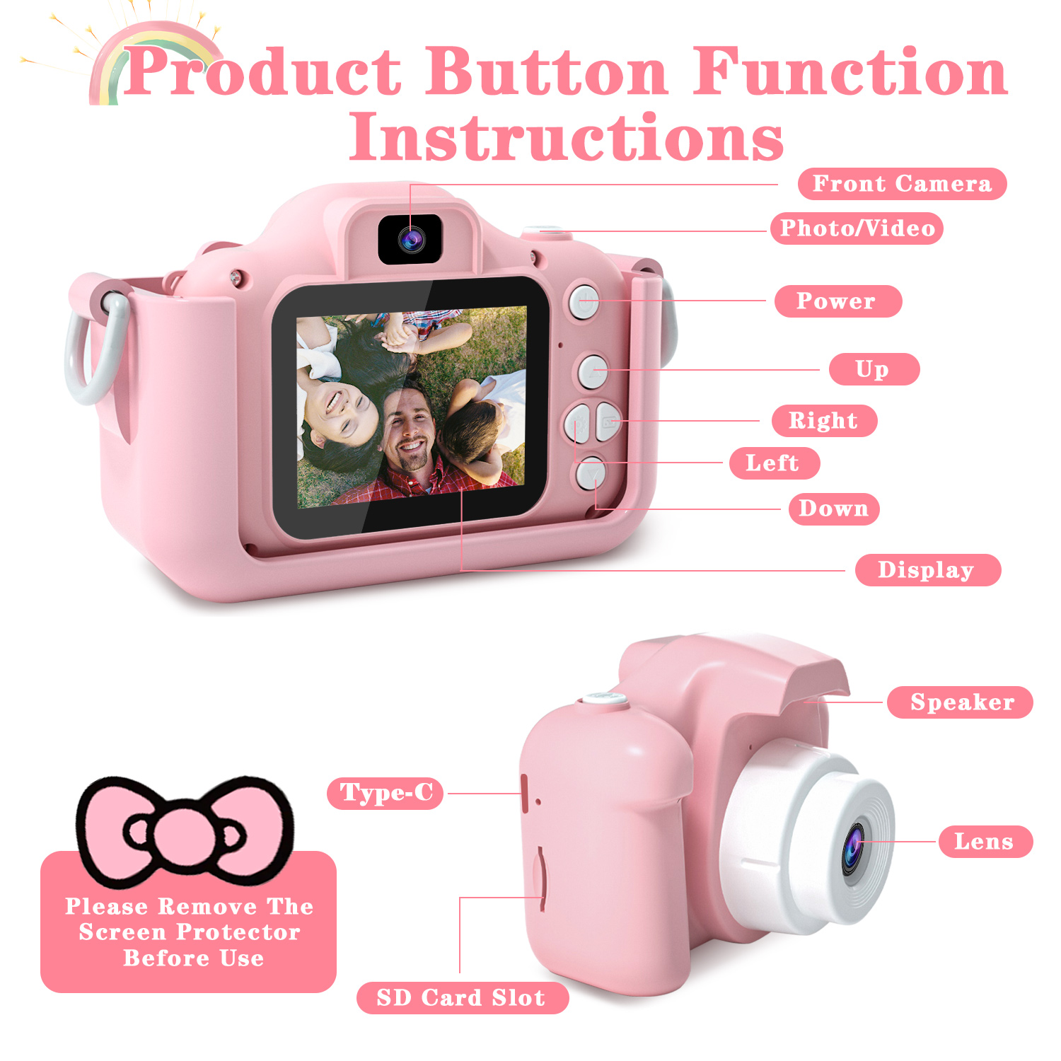Kids Camera for Girls 1080P HD - Kids Education Card reseña y precio