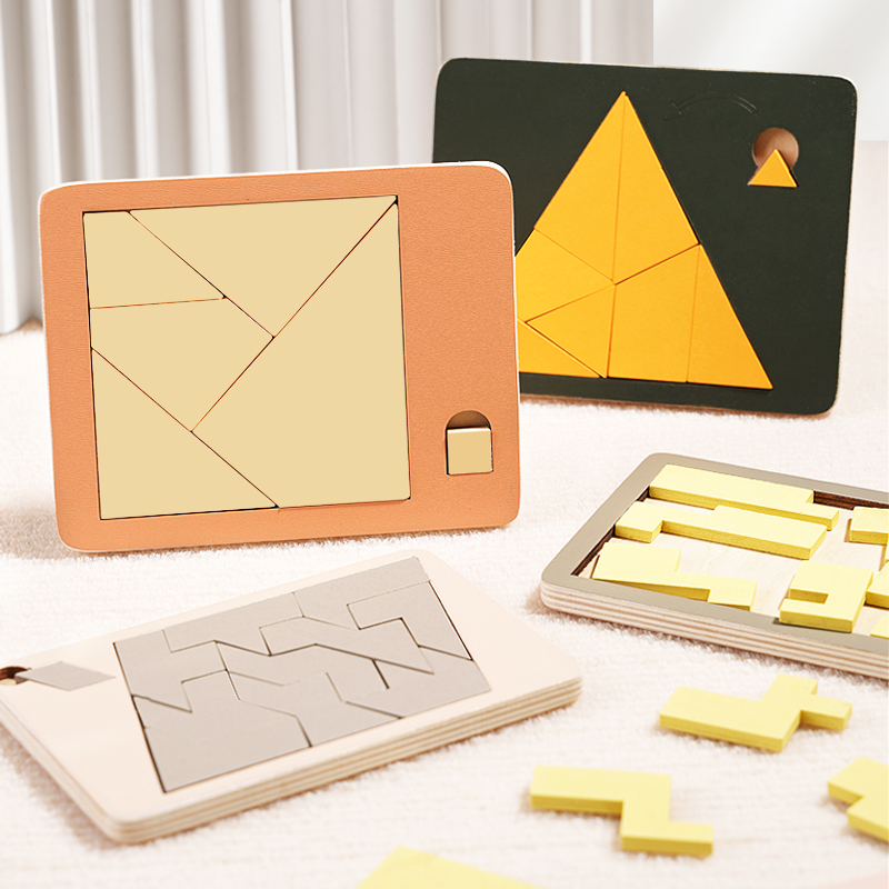 Wooden Geometric Puzzles Chall - Brain Teaser Cube reseña y precio