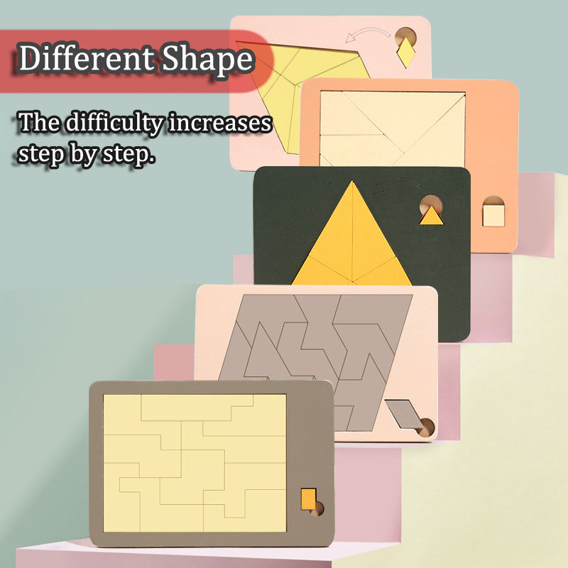 Wooden Geometric Puzzles Chall - Brain Teaser Cube reseña y precio