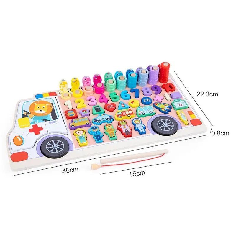 Montessori Wooden Toys Kids Bu - Kids Education Number reseña y precio