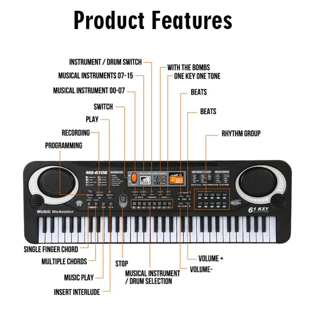 Kids Electronic Piano Keyboard - Kids Educational Songs reseña y precio