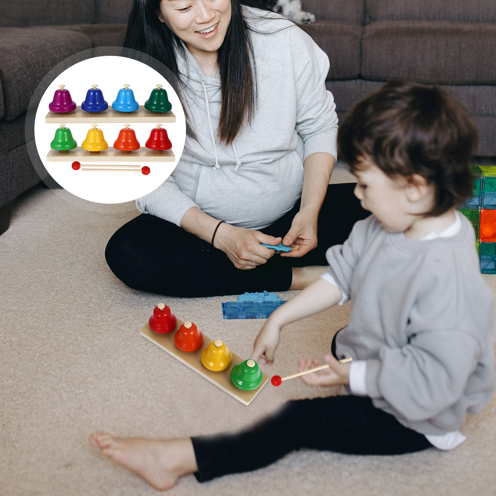 2Set Wooden Percussion Instrum - Kids Education Bell reseña y precio