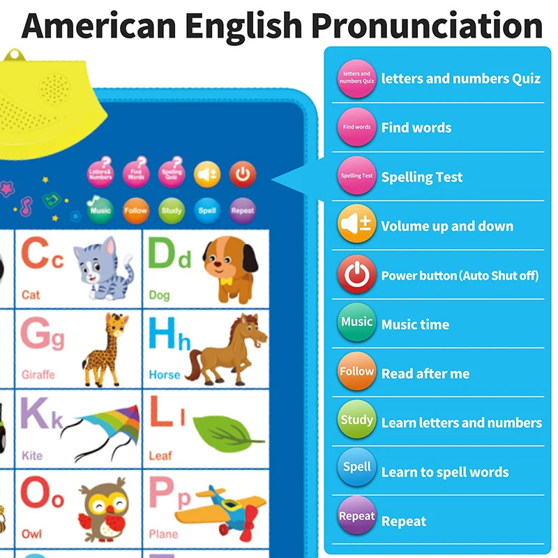 Electronic English Alphabet Wa - Kids Education Charts reseña y precio