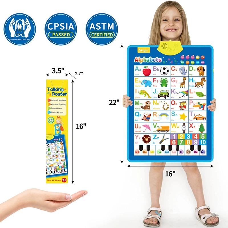 Electronic English Alphabet Wa - Kids Education Charts reseña y precio
